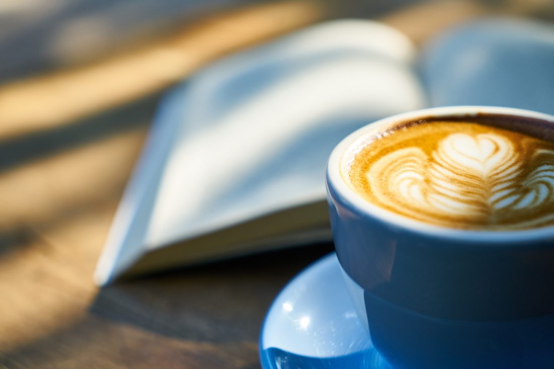 Free stock image of Coffee & Book