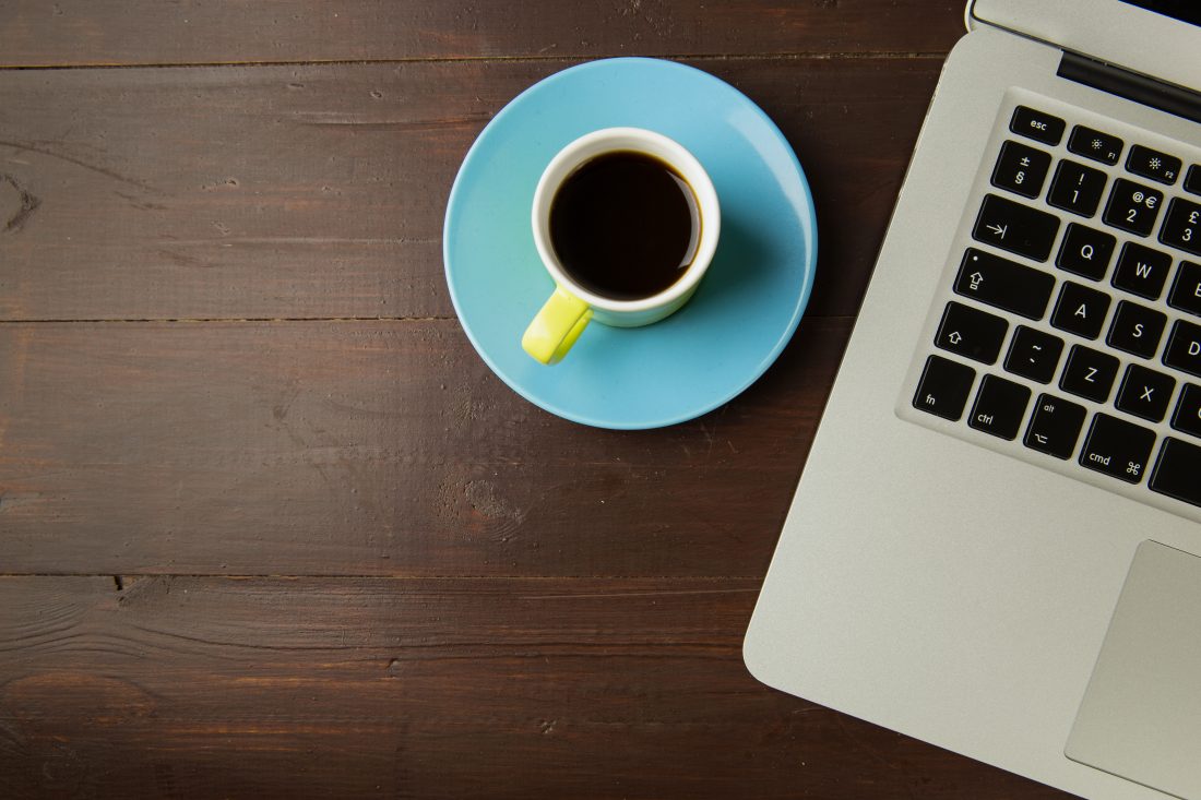 Free stock image of Coffee & Laptop Computer