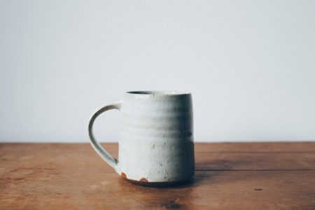 Rustic Coffee Mug on Wooden Table