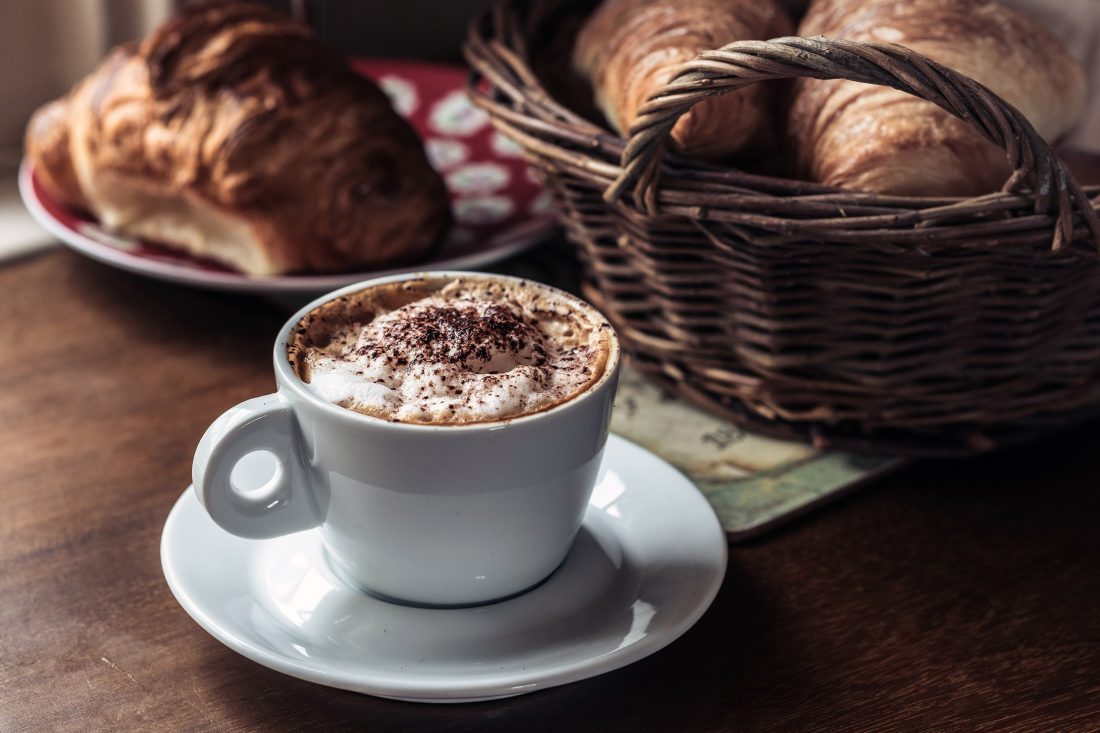 Free stock image of Coffee & Croissants for Breakfast