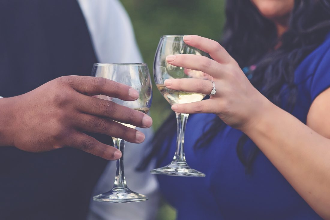 Free stock image of Couple with Wine Glasses