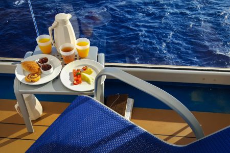 Breakfast on Travel Cruise Ship