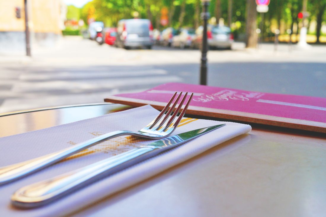 Free stock image of Cutlery on Street Restaurant