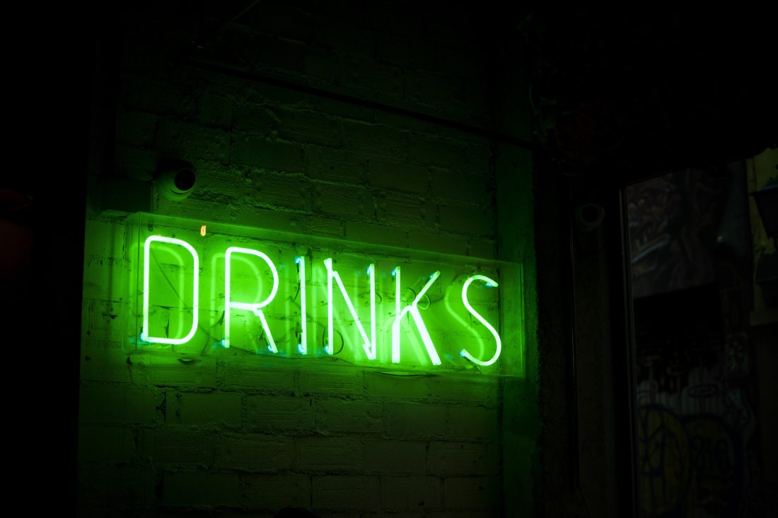 Free stock image of Drinks Neon Sign