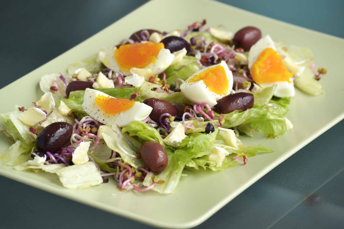 Free stock image of Egg Olives Salad