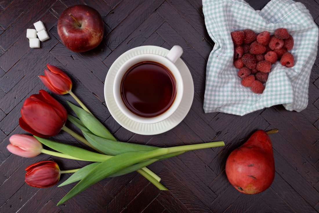 Free stock image of Flowers & Coffee