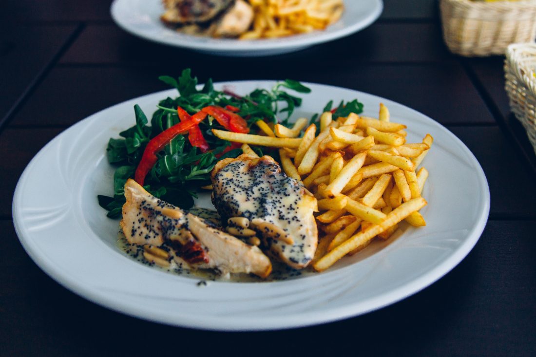 Free stock image of French Fries & Chicken