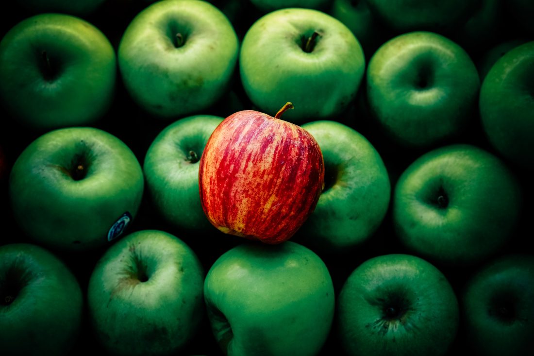 Free stock image of Green & Red Apples
