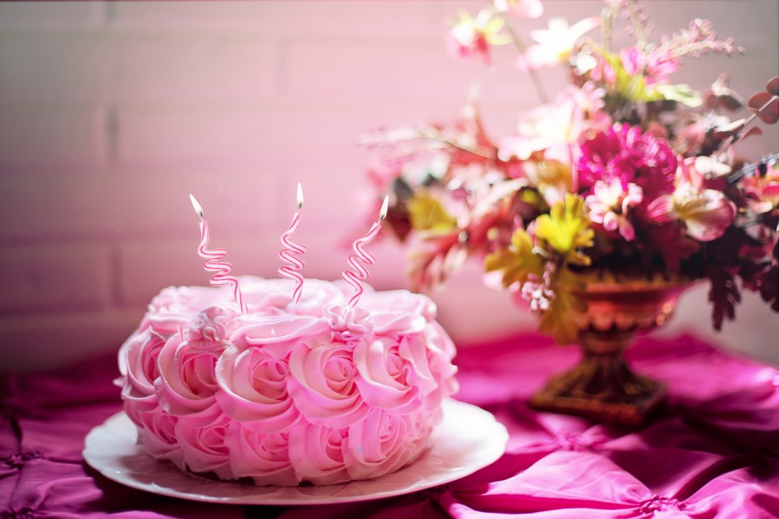 Free stock image of Pink Birthday Cake