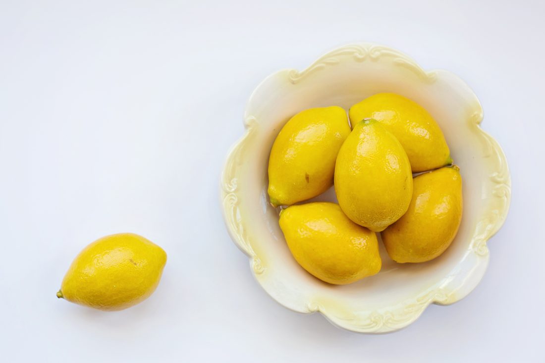 Free stock image of Lemons on White Background