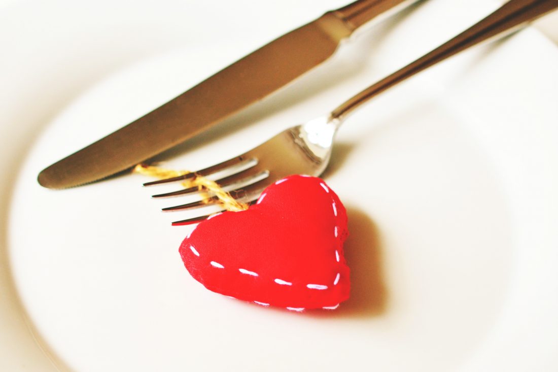 Free stock image of Love Heart Dinner