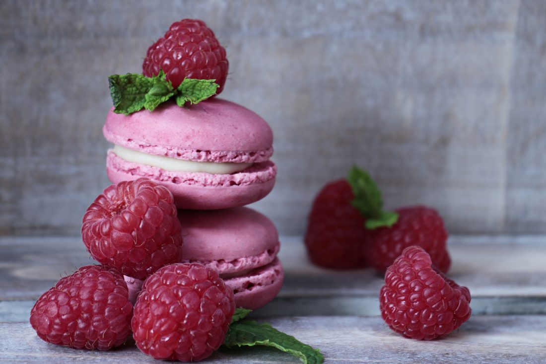 Free stock image of Raspberry Macarons