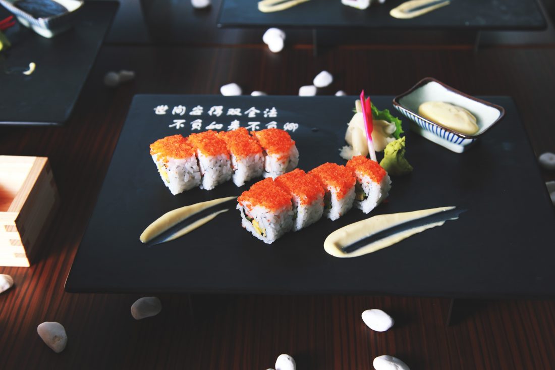 Free stock image of Sushi on Slate