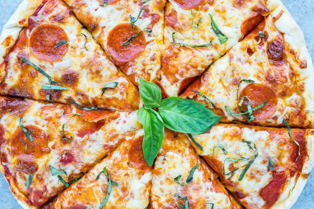 Free stock image of Tasty Pepperoni Pizza & Basil