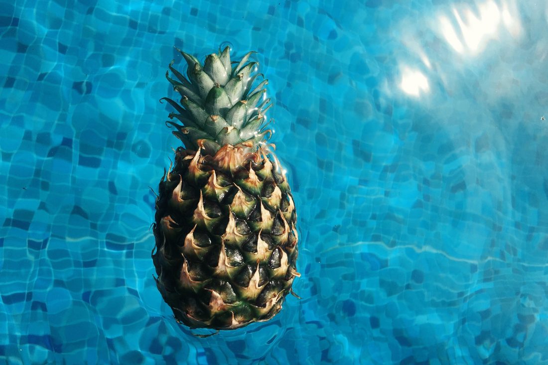 Free stock image of Pineapple in Summer Water