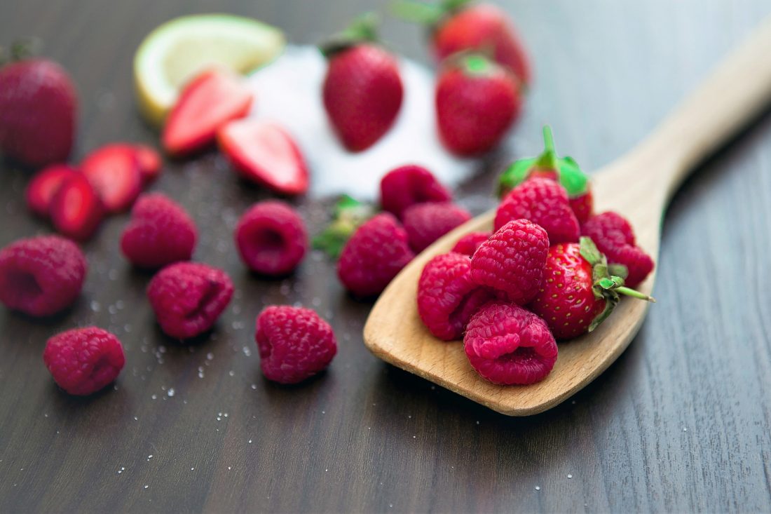 Free stock image of Raspberries Fruits on Spoon