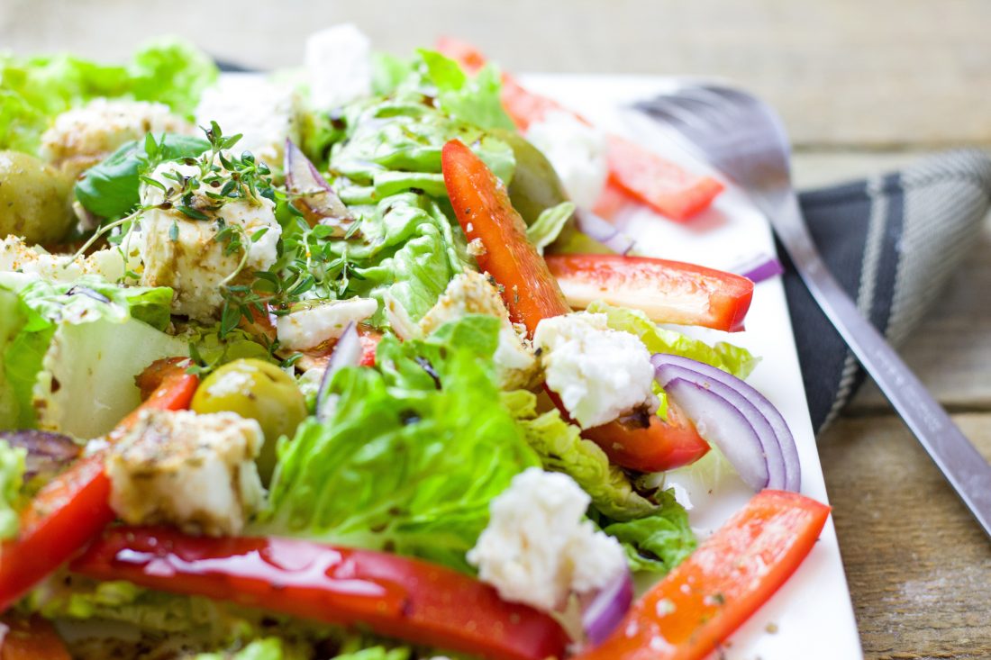 Free stock image of Salad & Fork