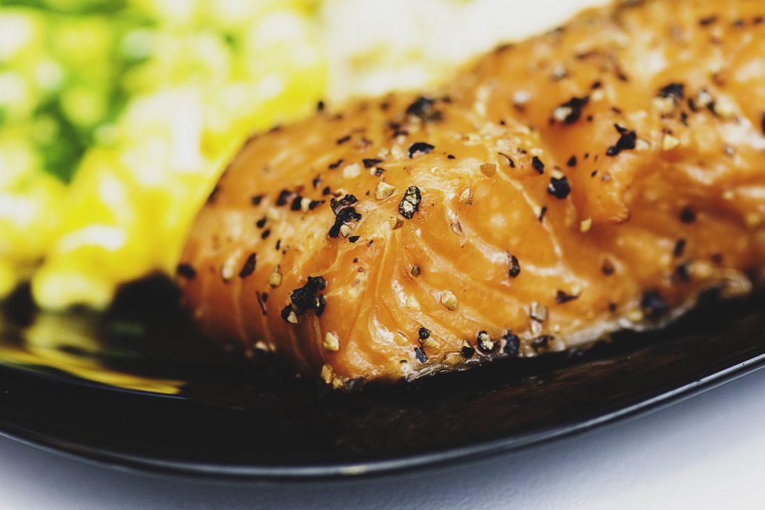 Free stock image of Salmon Meal