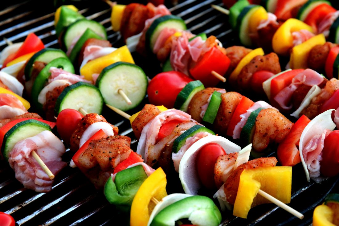 Free stock image of Kebabs on Skewers