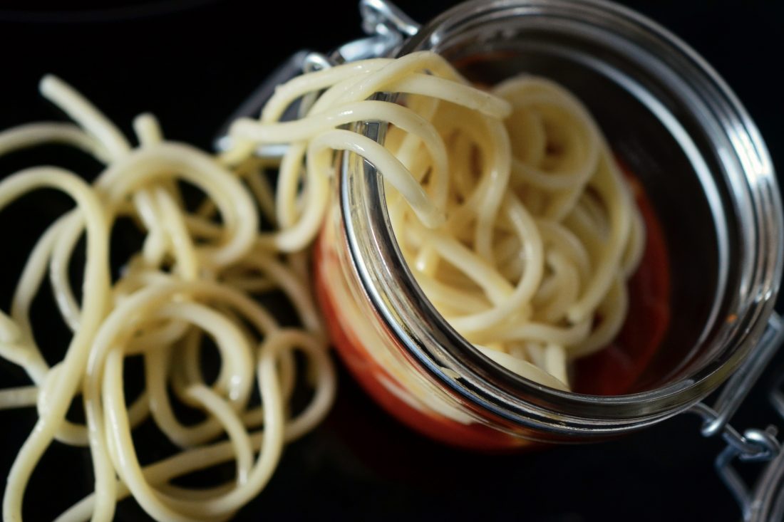Free stock image of Spaghetti in Jar