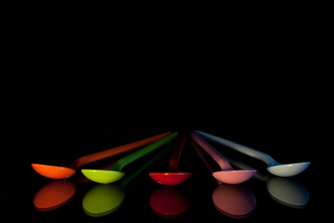 Free stock image of Plastic Colorful Spoons