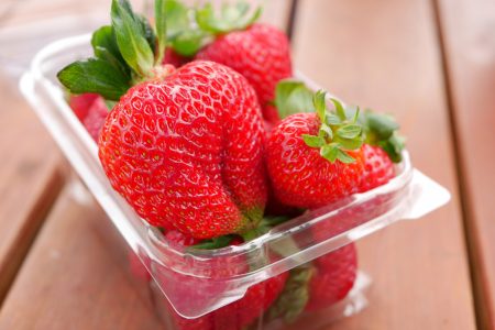 Strawberries in Plastic Box