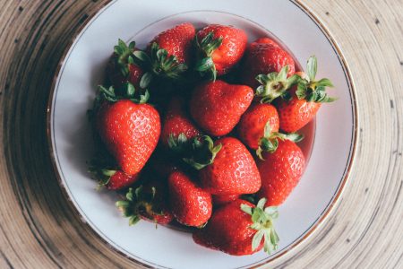 Strawberries on Plate