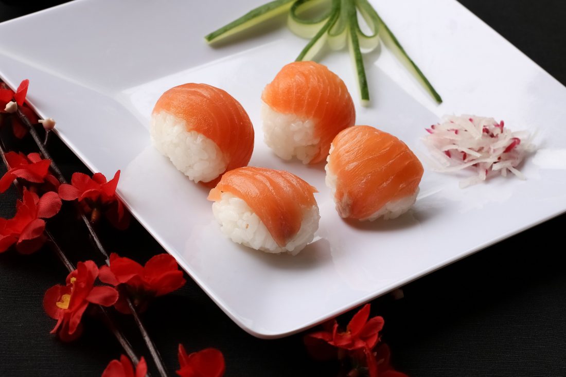 Free stock image of Sushi Salmon
