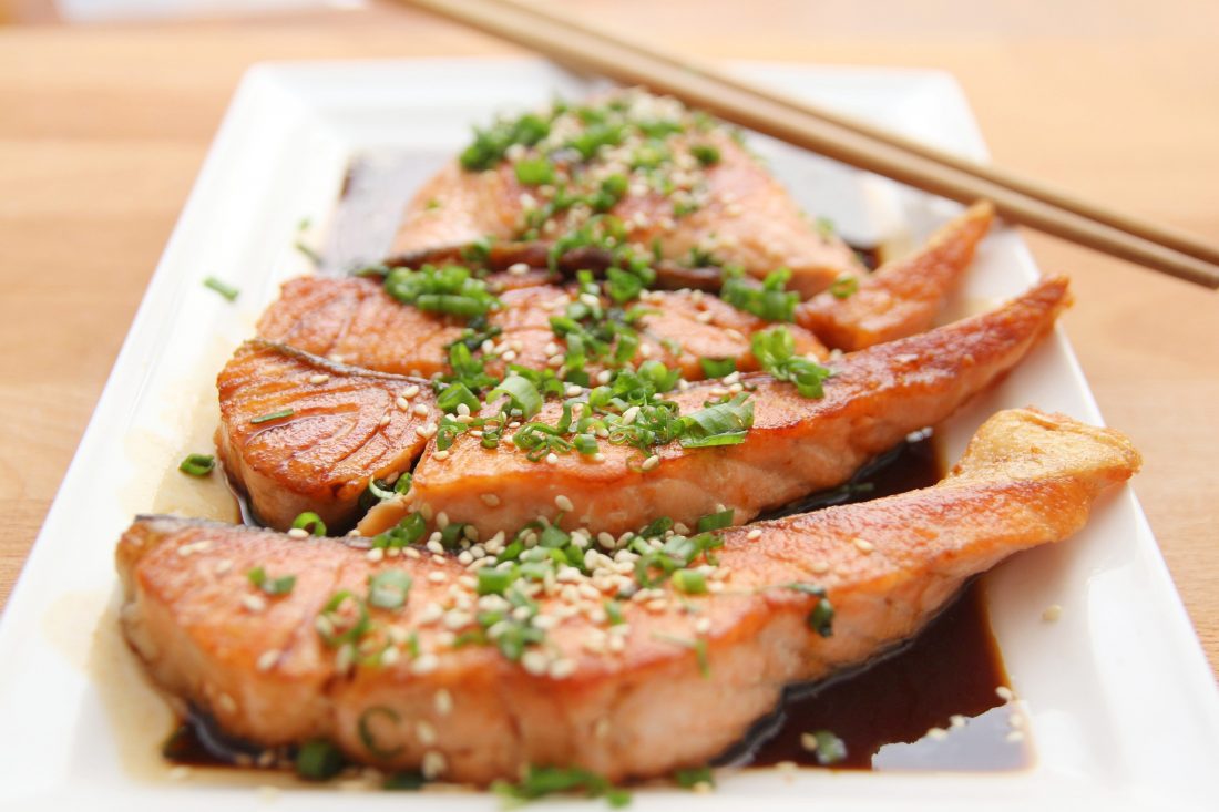 Free stock image of Teriyaki Salmon