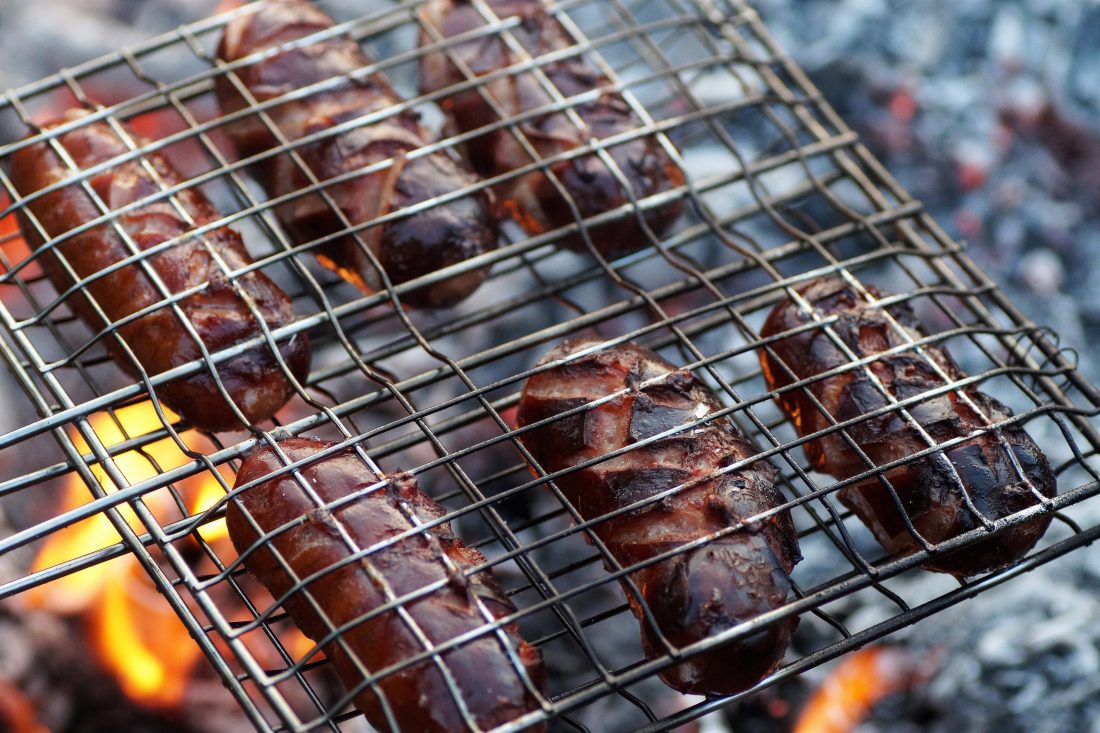 Free stock image of Sausages on Barbecue