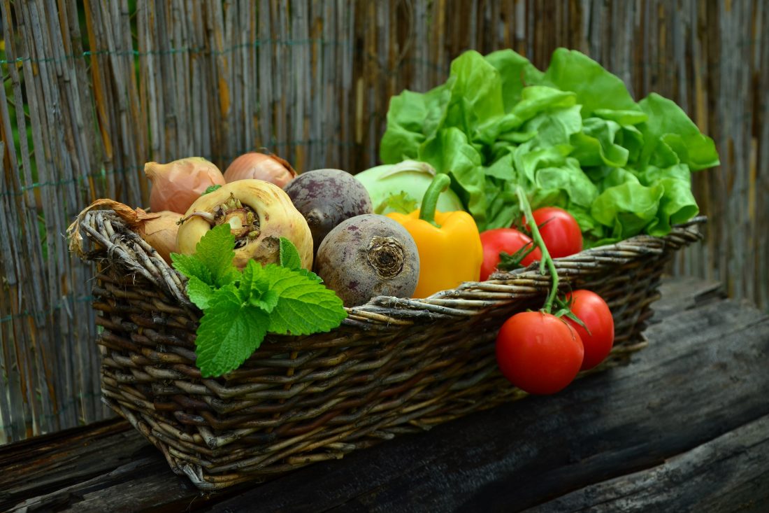 Free stock image of Basket of Vegetables
