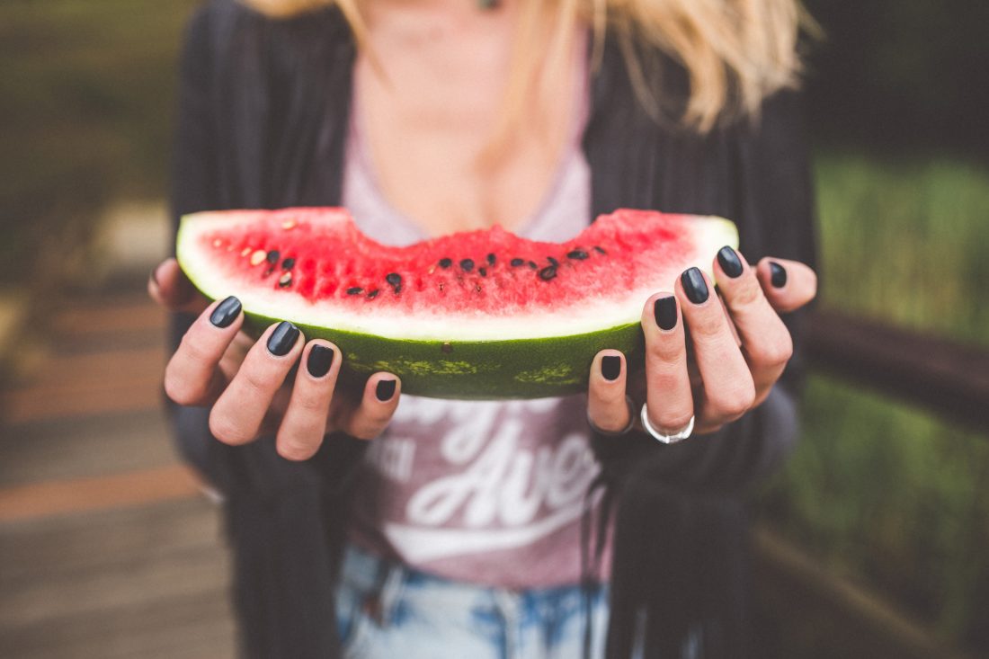 Free stock image of Woman Holding Watermelon Fruit