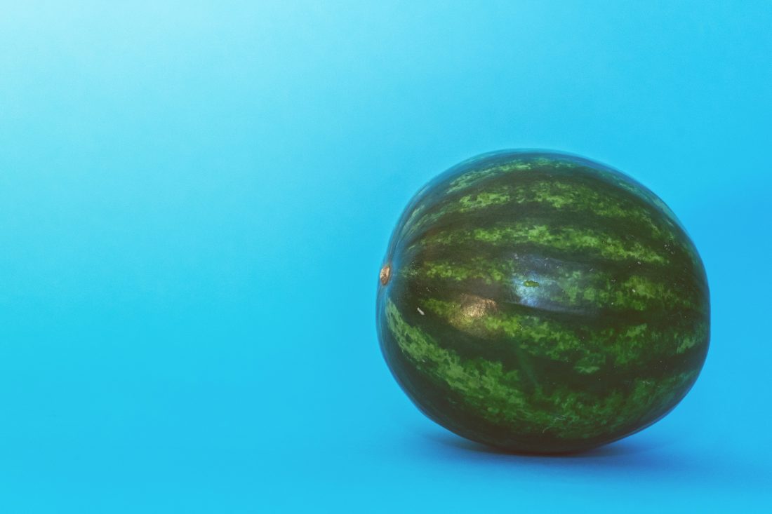 Free stock image of Watermelons on Blue Background