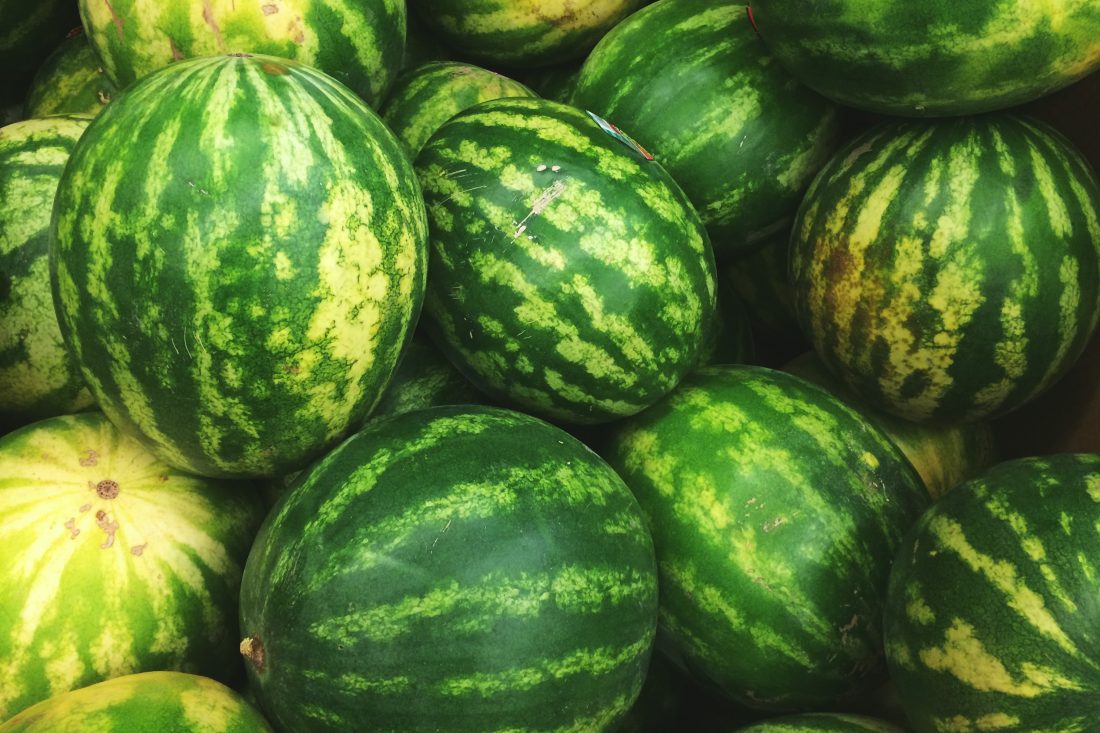 Free stock image of Green Watermelons