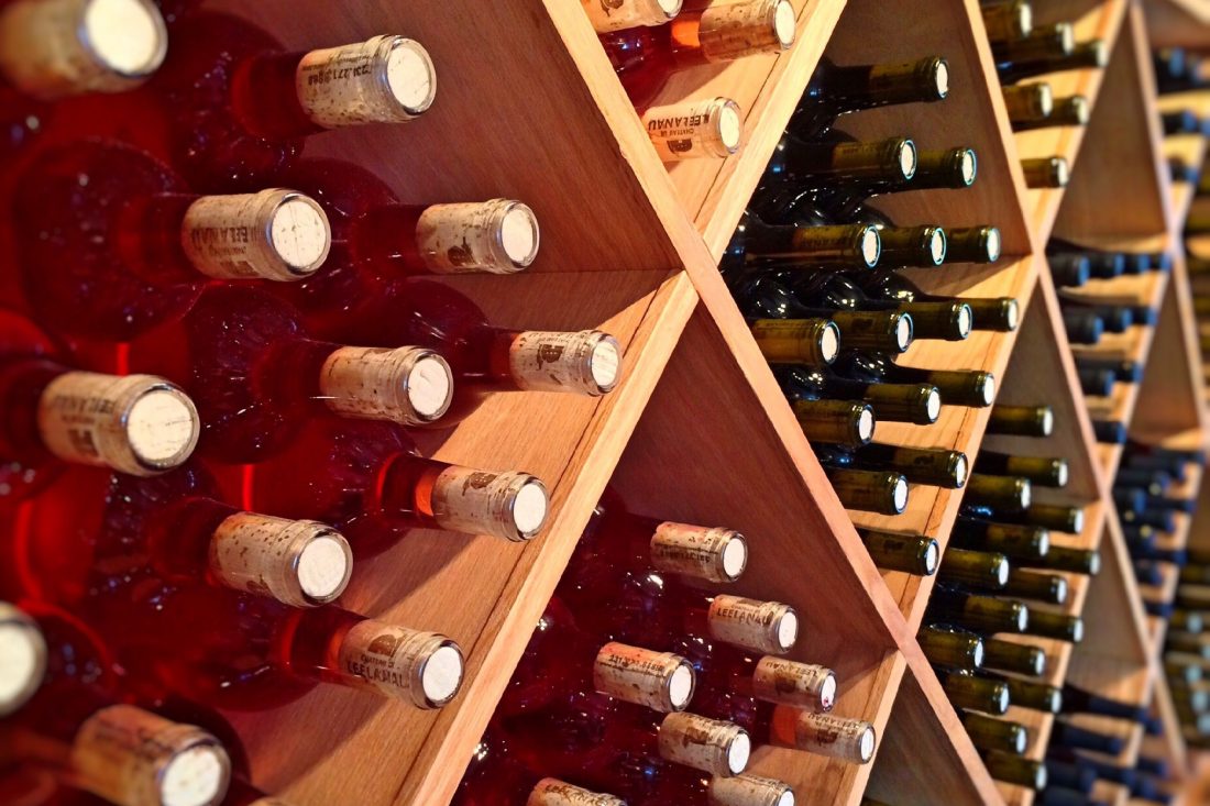 Free stock image of Wine Bottles on Rack