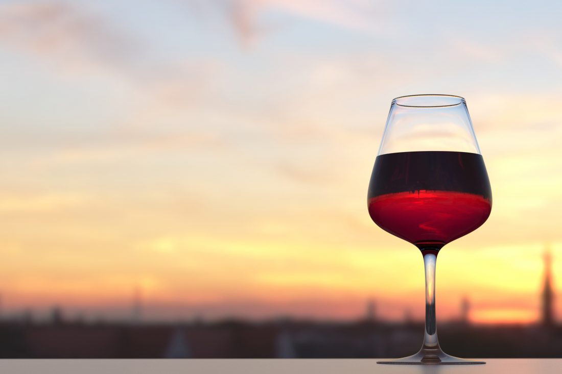 Free stock image of Red Wine Sunset