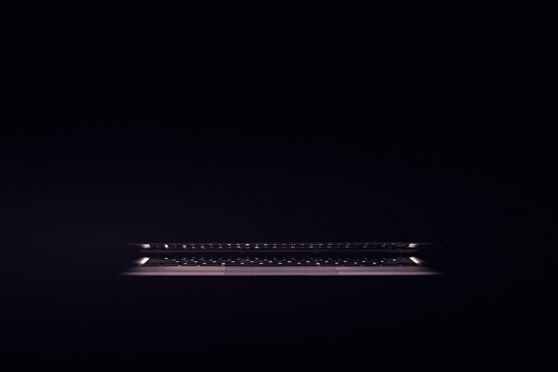 Free stock image of Laptop in Dark