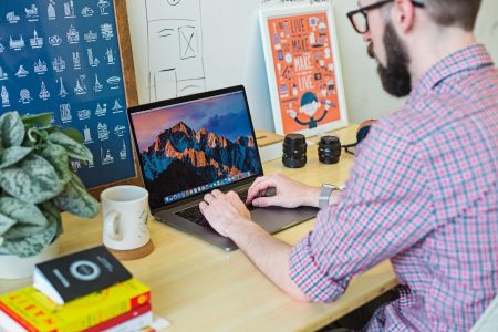 Man Working on Laptop