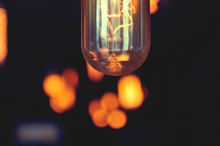 Vintage Bokeh Light Bulb