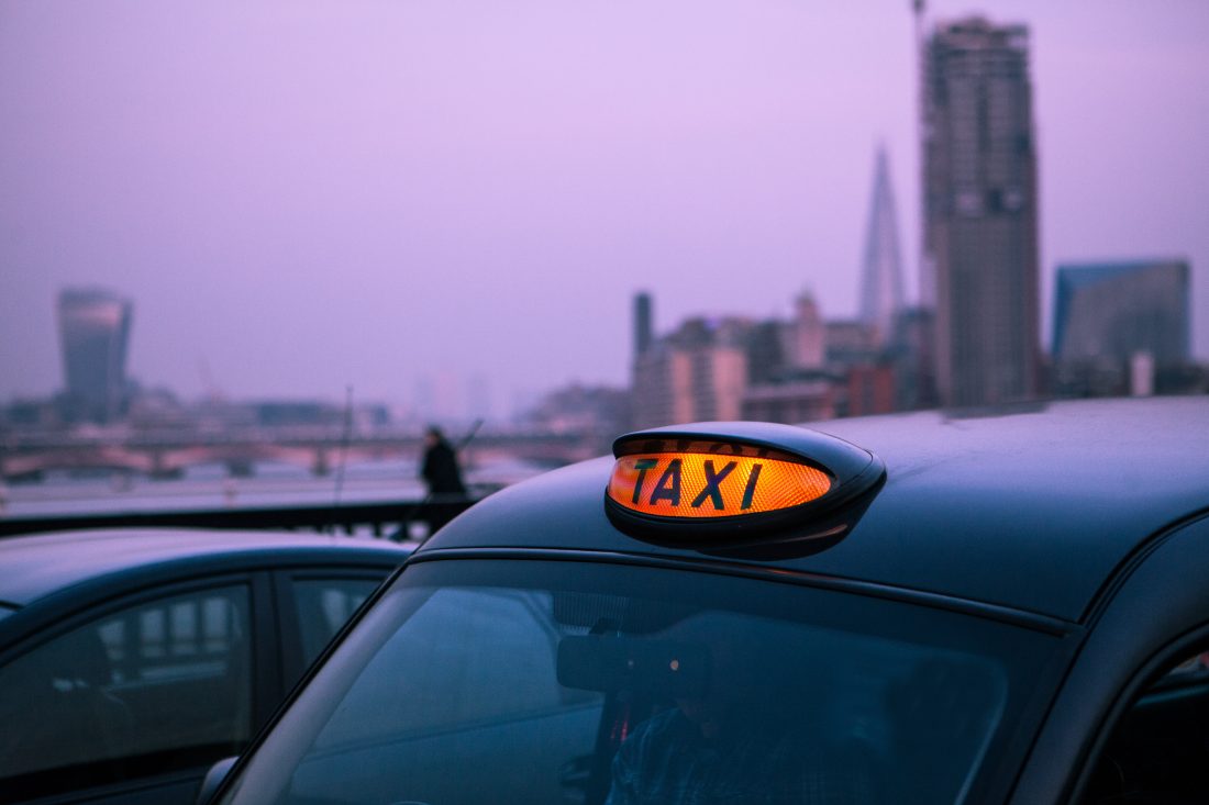 Free stock image of London Taxi Light