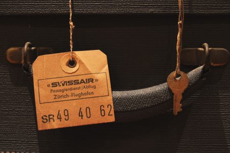 Luggage Tag on Travel Suitcase