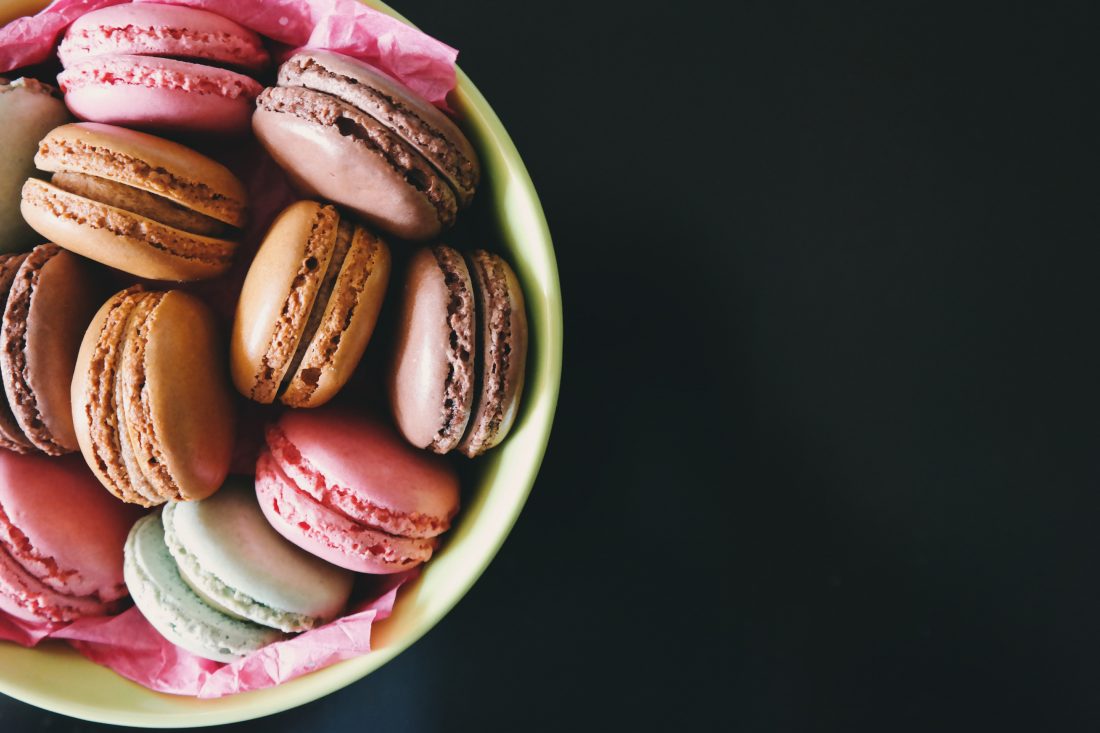 Free stock image of Macarons In Bowl