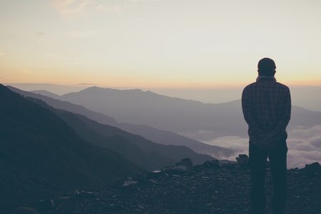 Man Enjoying Mountain View