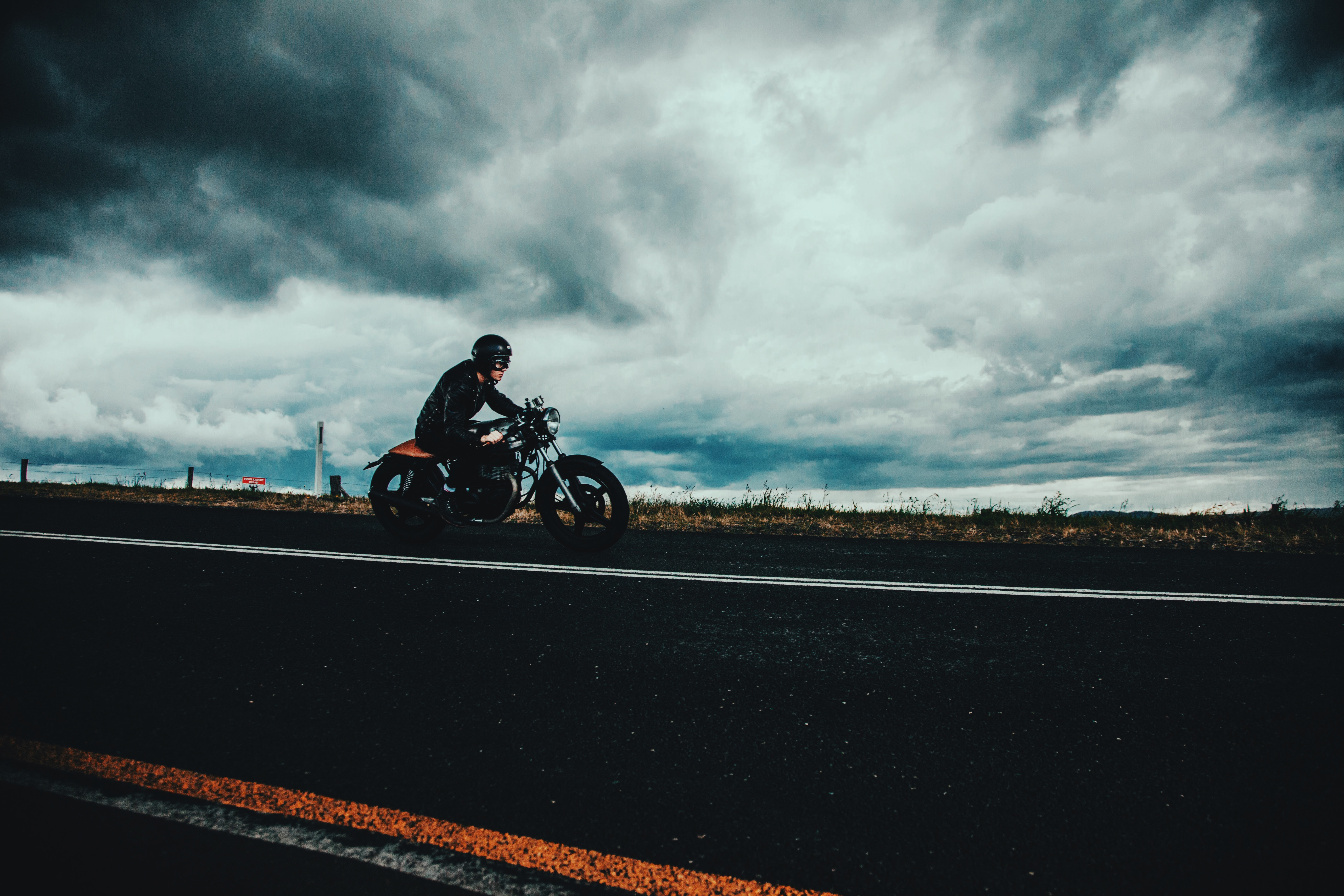 Man on Motorbike Royalty-Free Stock Photo