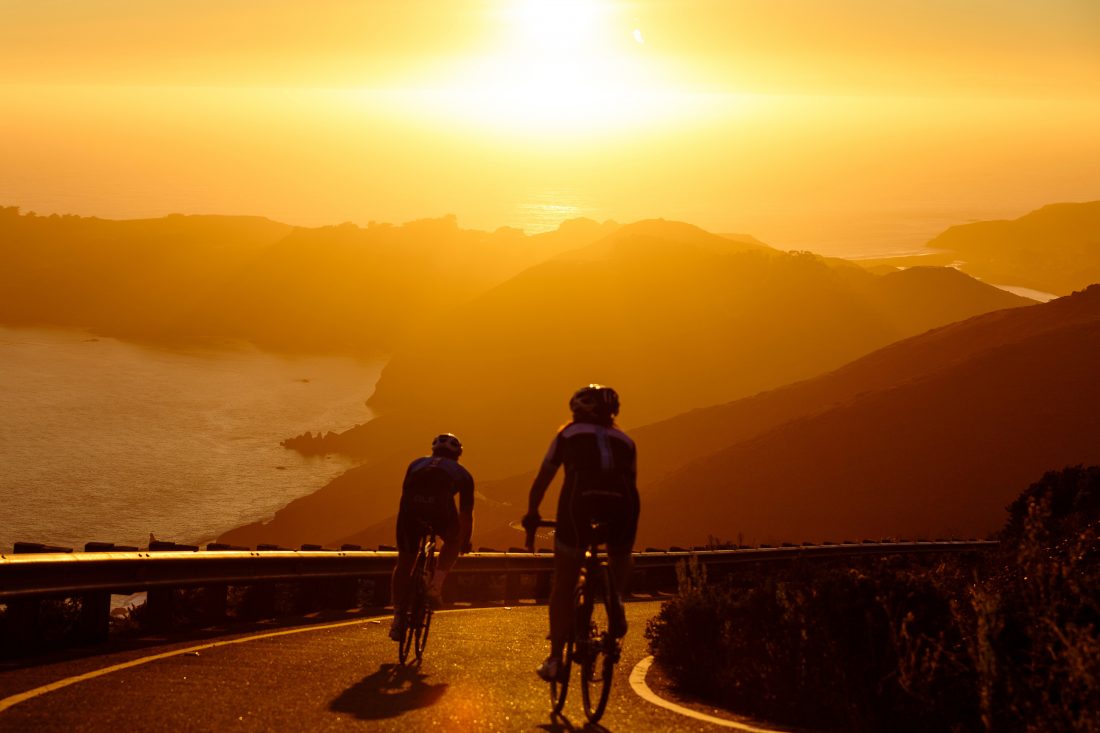 Free stock image of Men Cycling at Sunset