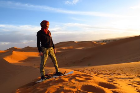 Man in Morocco Desert