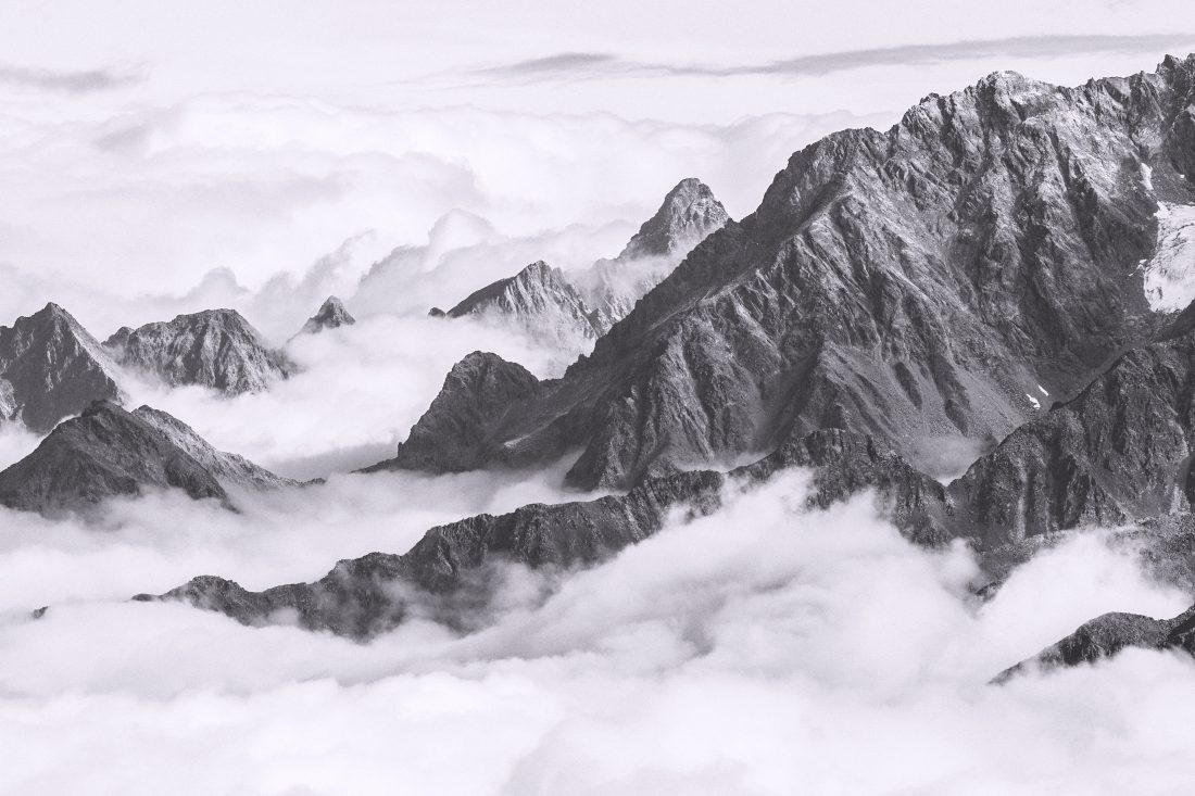 Free stock image of Mountains in Clouds