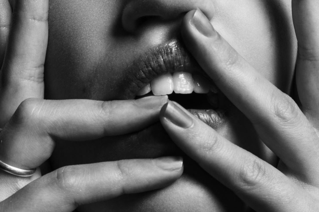 Free stock image of Female Mouth and Fingers