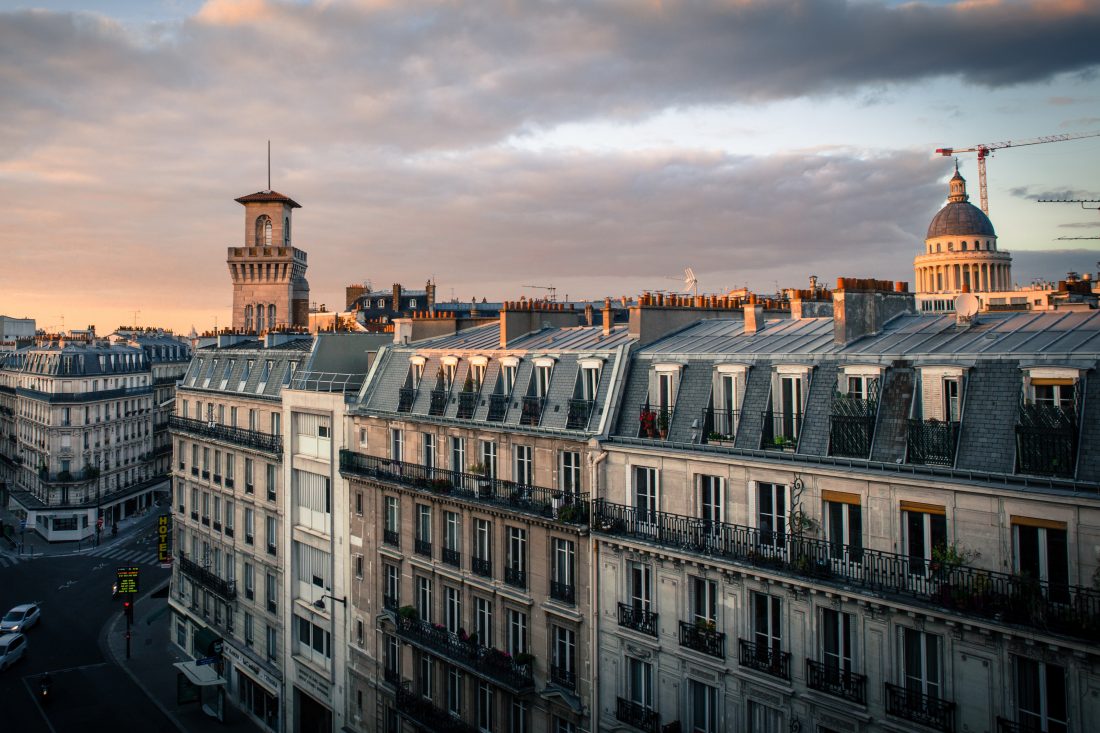 Free stock image of Paris Rooftops Evening
