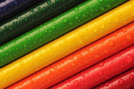 Wet Rainbow Colored Pencils